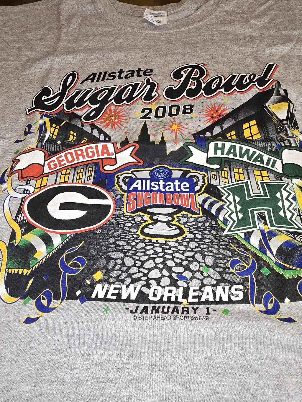 2008 Allstate Sugar Bowl 2xl Gray Tee